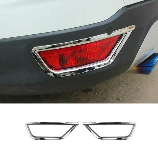 ABS Rear Fog Light Lamp Chrome Cover Trims Frame for Ford Escape Kuga 2013-2019