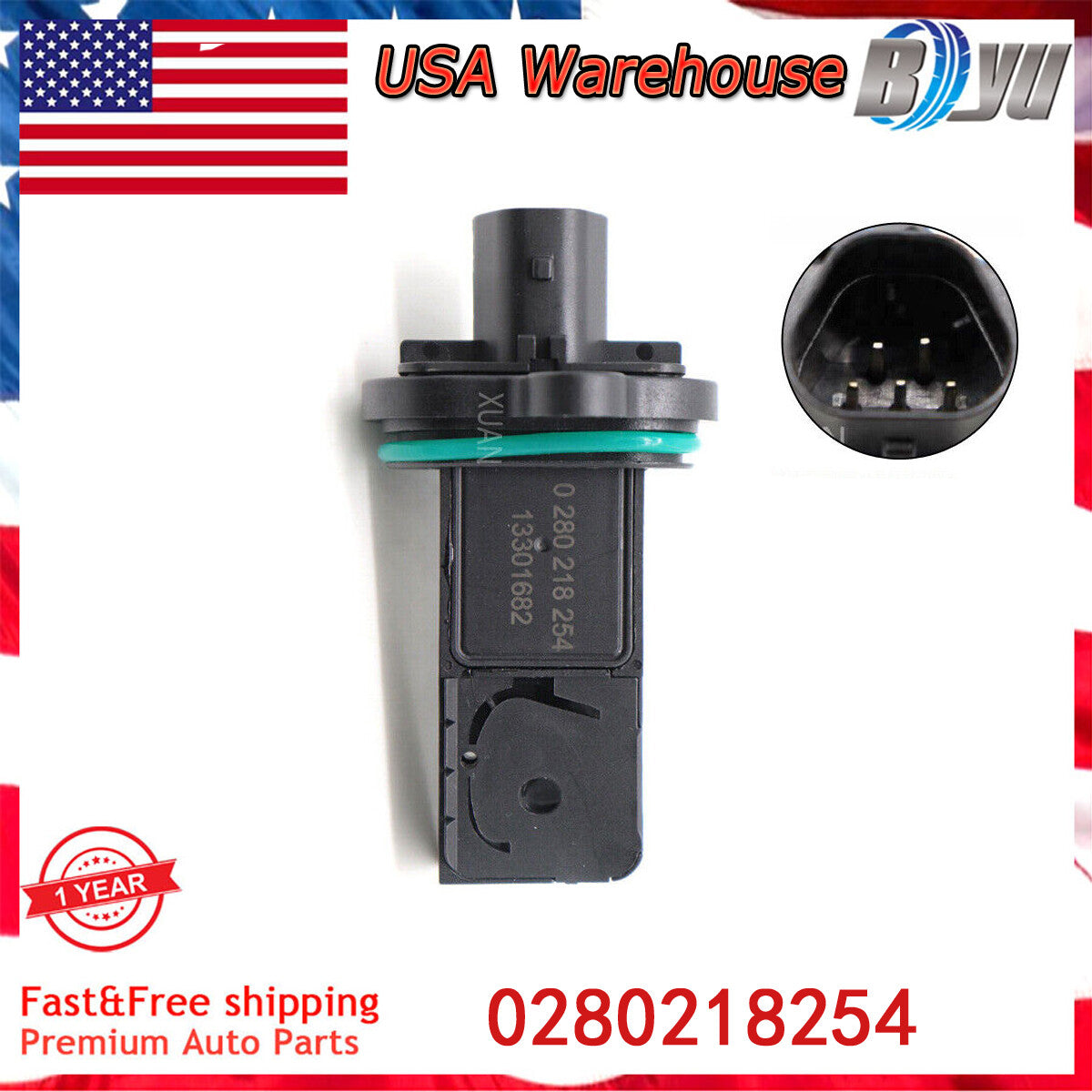 for Cadillac for Chevrolet for Cruze Sonic ELR 0280218254 MAF Mass Air Flow Meter Sensor