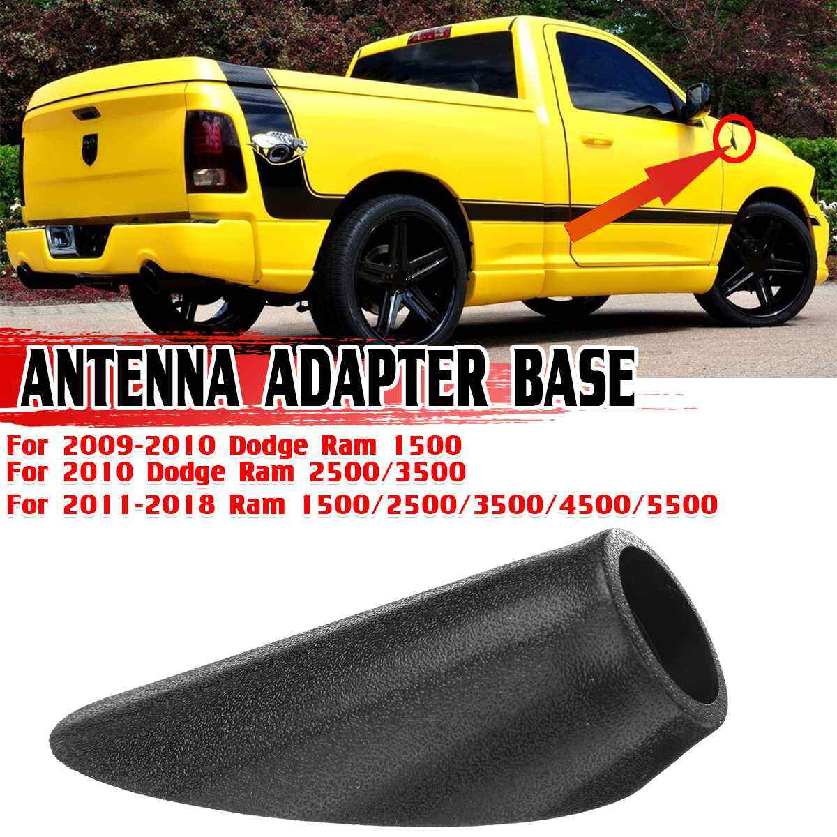 Antenna base modeling cover decoration for 2009-17 for Dodge for RAM 1500 2500 3500 Black