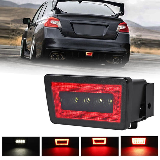 Smoked Lens LED Rear Fog 3rd Brake Reverse Light for Subaru WRX STi XV 2011-2021