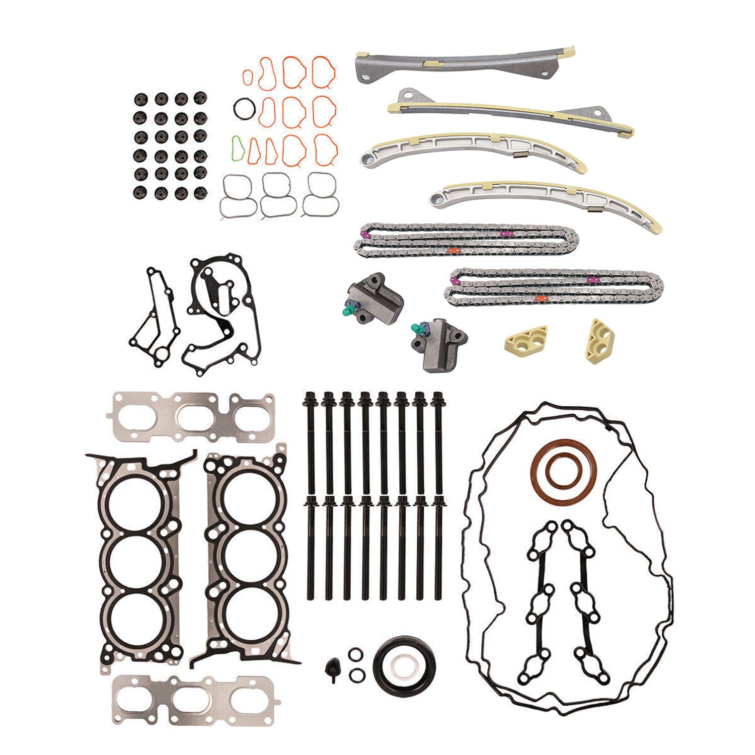Head Gasket Bolt Set Timing Chain For Sorento/Sedona for Hyundai for Kia 3.3L V6 12-17