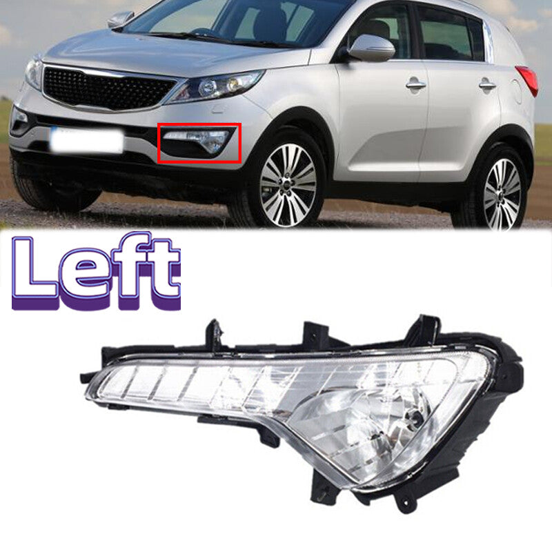 Left for Kia Sportage 2009-2014 Front Bumper Fog Light Daytime Running Light
