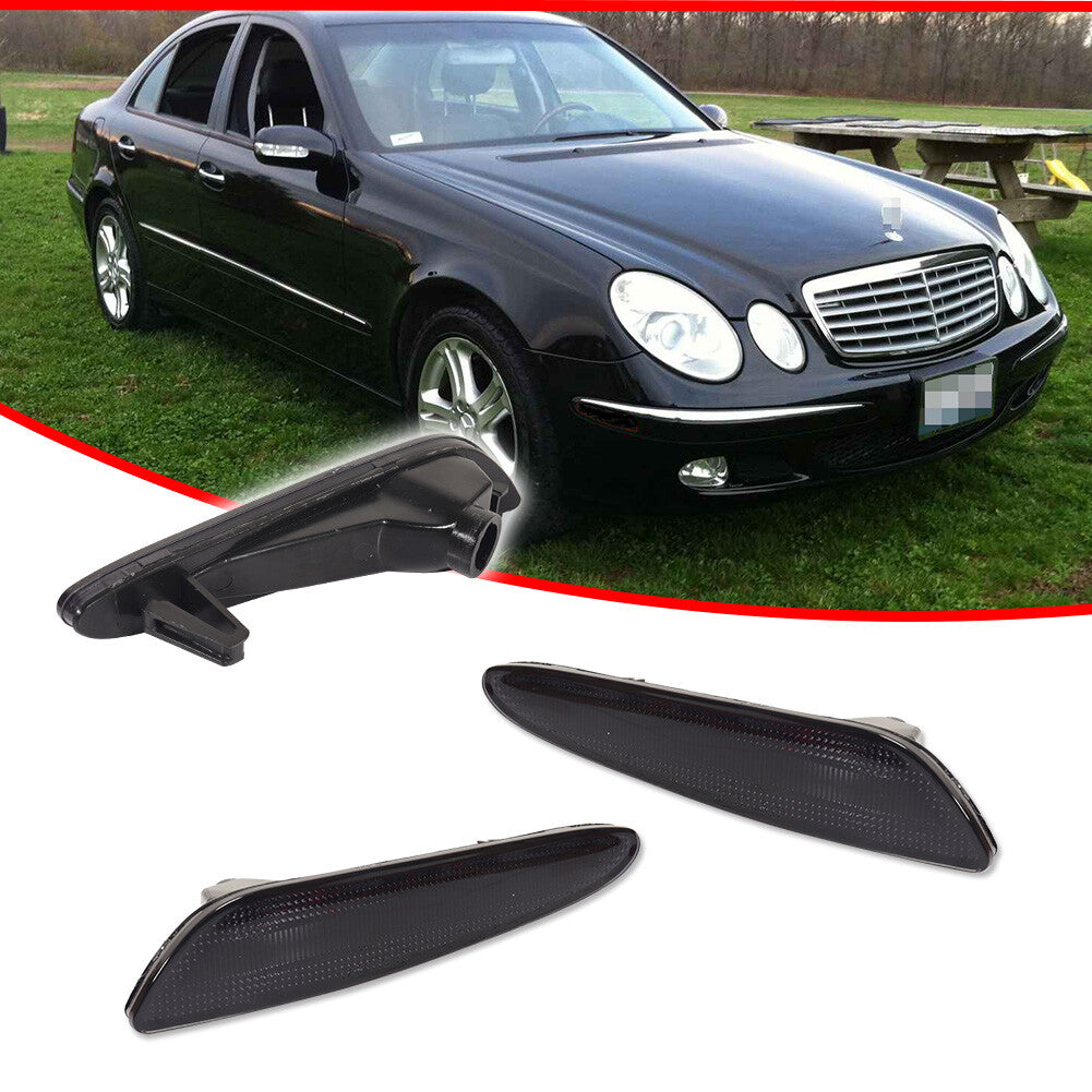 2-piece smoke front fender side marker light housings suitable for 03-06 for Mercedes-Benz E-Class