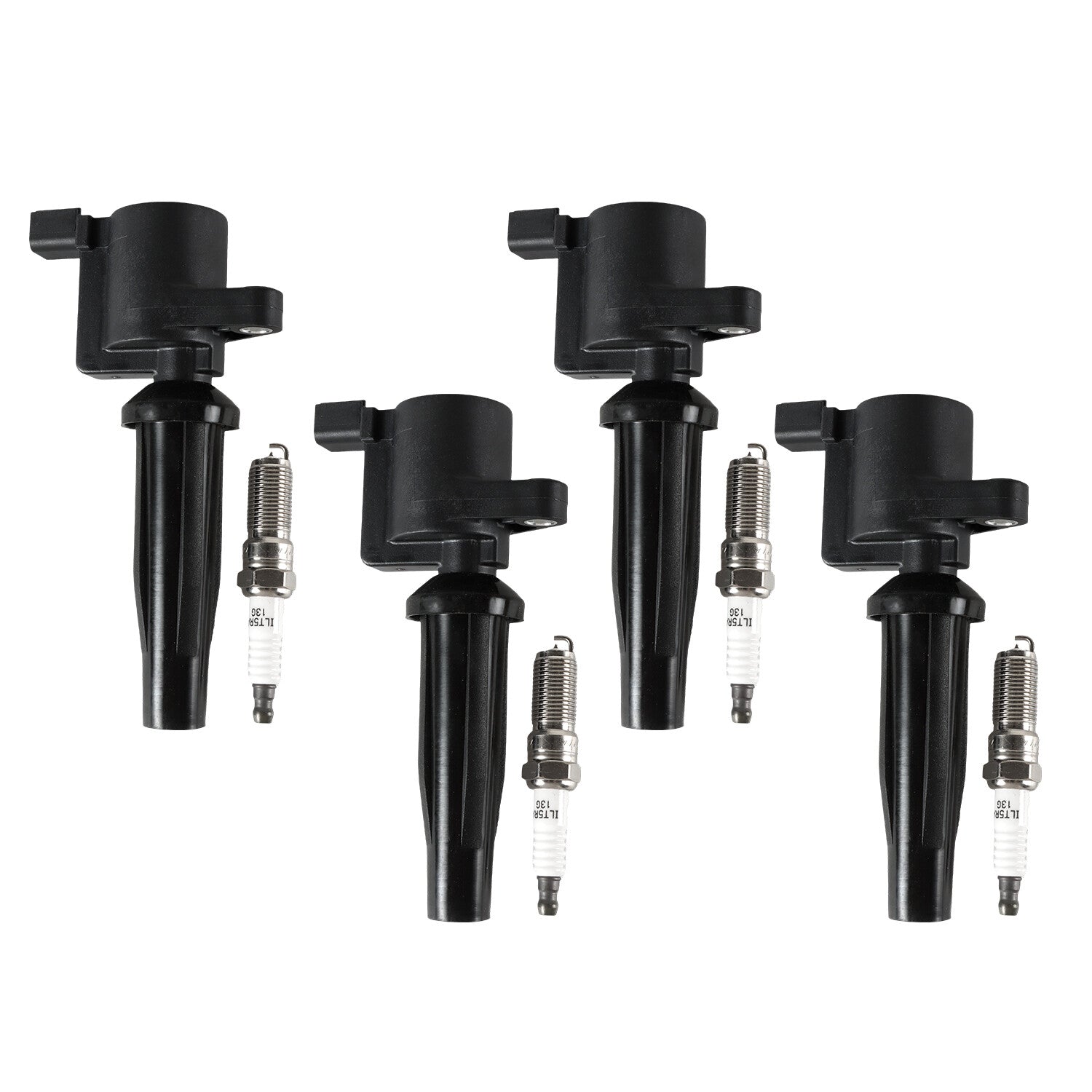 4x Ignition Coils  Iridium Spark Plugs for Ford Escape Focus Transit MKZ 2.3L