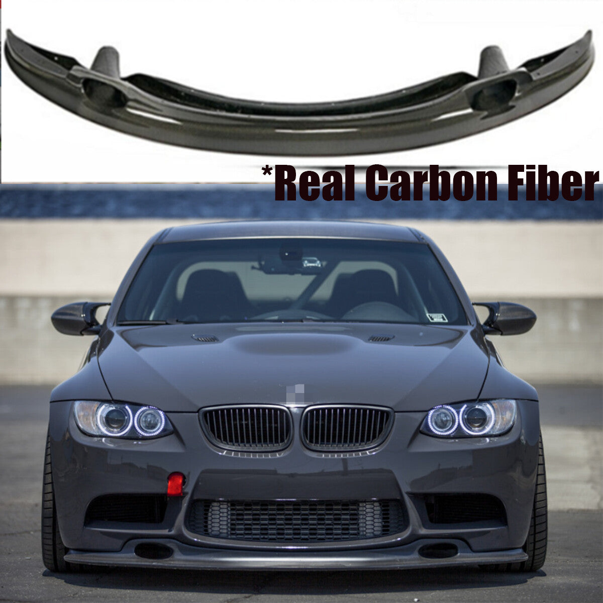 GT4 Style Front Bumper Lip Splitter For 2008-13 for BMW E92 E93 E90 M3 Carbon Fiber