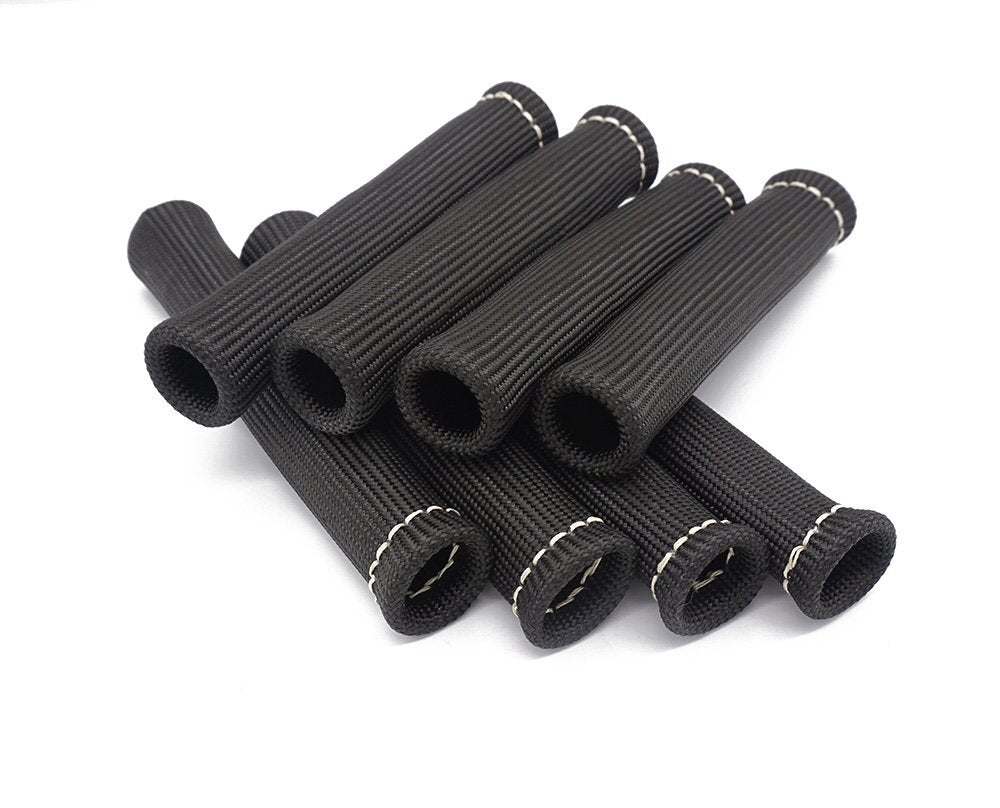 8-Piece Spark Plug Wiring Starting Heat Insulation Protective Cover for SBC BBC 350 454
