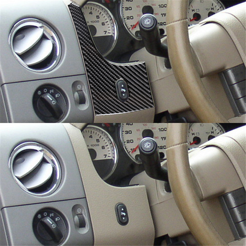 Carbon Fiber Interior Left Of Speedometer Cover Trim for Ford F-150 FX4 2004-08