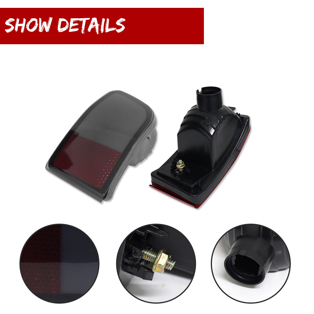 Smoked rear bumper reflectors are suitable for Toyota 4Runner 2003-2005 and Prado 2002-2009.