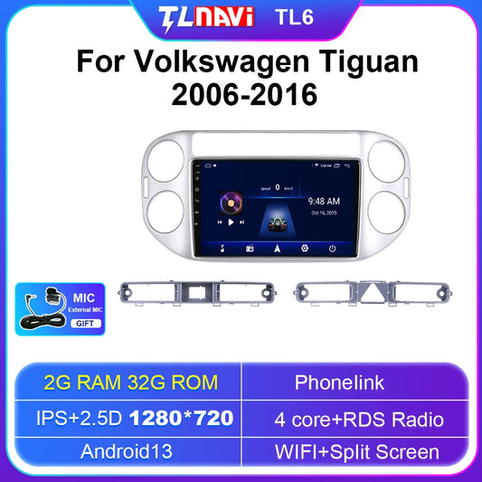 for Volkswagen for VW for Tiguan Screen Car Radio Multimedia System GPS Navigation Auto