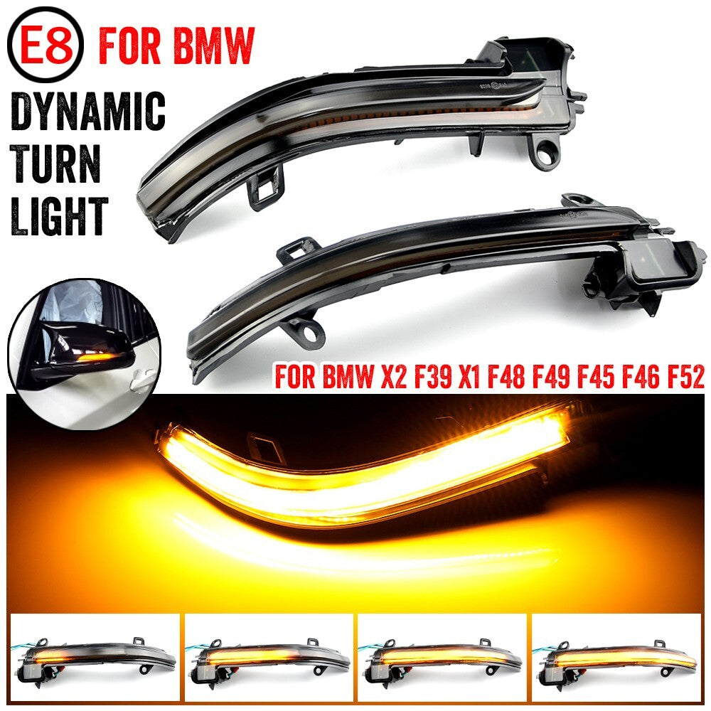 2pcs LED Dynamic Side Mirror Turn Signal Light Assembly for BMW 1 2 Series F40