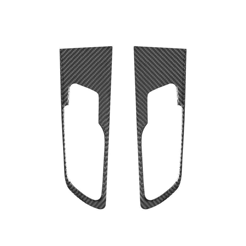 2X Carbon Fiber Rear Door Handle Frame Cover Trim for Ford Ranger 2019-2022