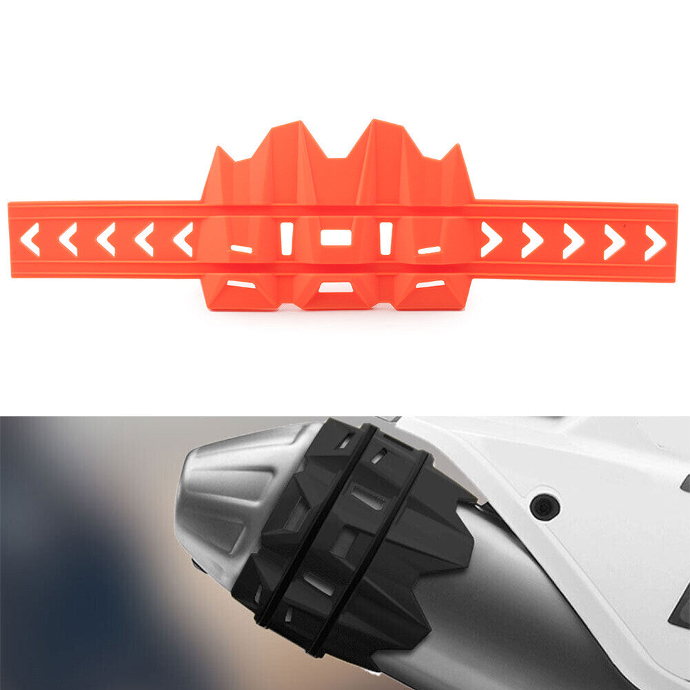 Exhaust Tail Pipe Guard Protector Cover Motorcycle Accessories Orange Universal