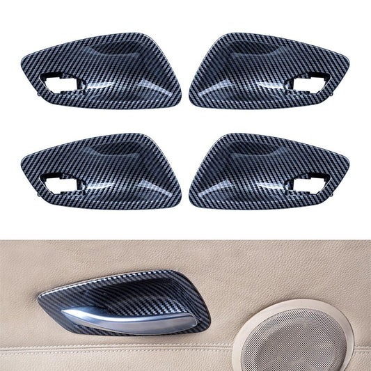 4PCS Inner Door Handle Bowl Cover Fit for BMW 3 Series E90 2005-2012 Carbon Fiber UK
