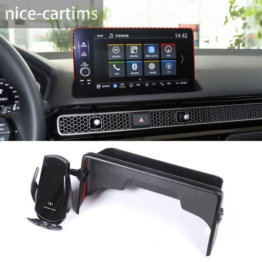 Navigation Storage Box With Wireless Charger Phone Holder for Honda for Civic 2022+