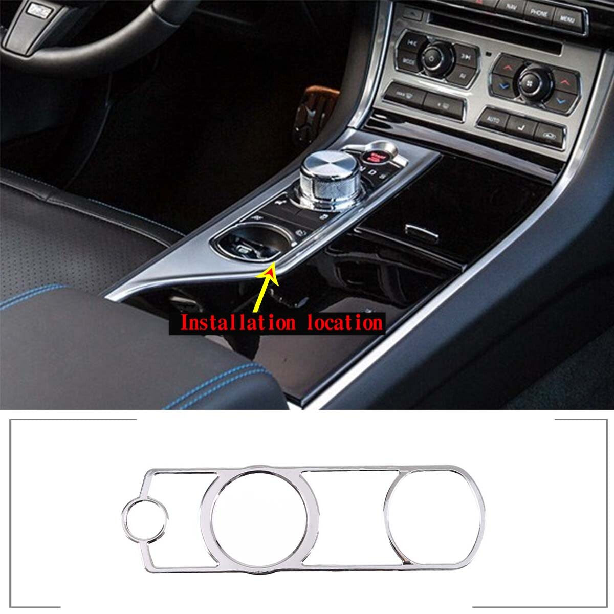 Carbon fiber ABS side vent trim frame for Jaguar for F-Type 2013-2024