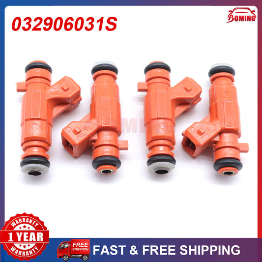 New 4PCS 032906031S Fuel Injectors For 2007-2014 for Volkswagen Gol Voyage 1.0L 8V