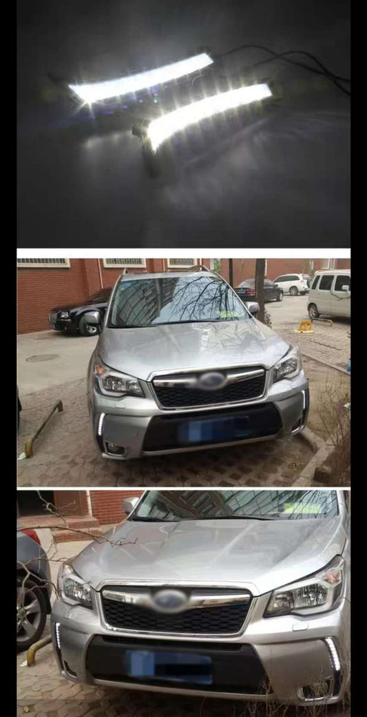 LED White DRL Daytime Running Lights Fog Lamp for Subaru Forester 2013-2018 14