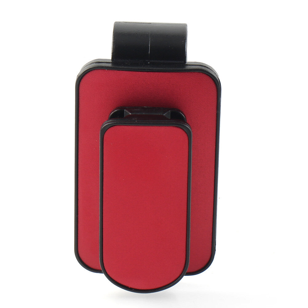 Car Sun Visor Clip Holder For Reading Glasses Sunglasses Eyeglass Card Black+Red