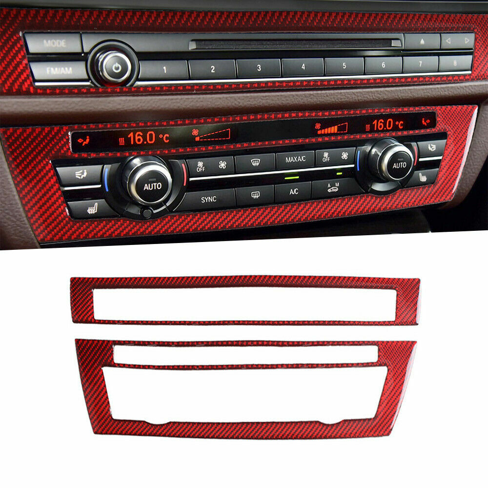 Carbon fiber console panel frame sticker for BMW 5 Series F10 (2011-17)