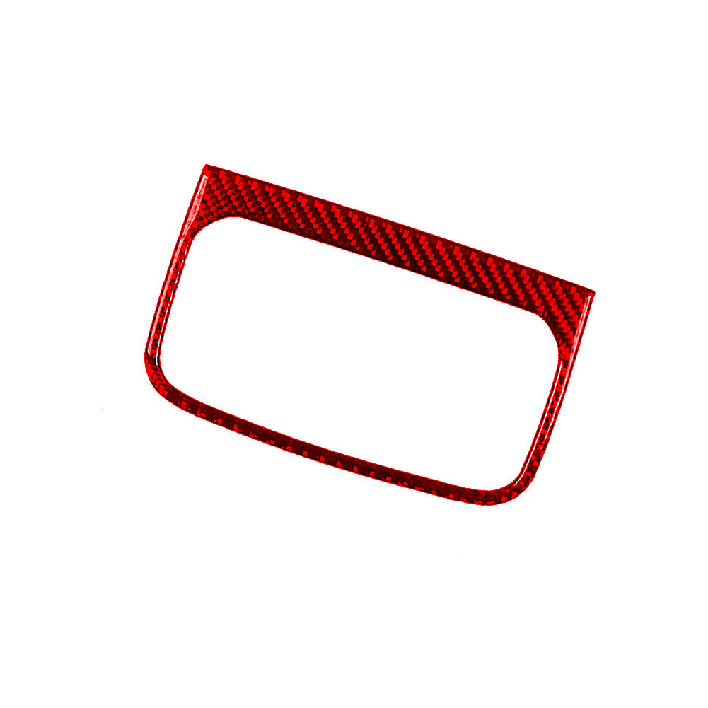 Red Carbon Fiber Rear Central Cup Holder Cover Trim for Toyota Tacoma 2016-2021