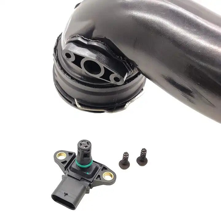 Air Turbocharger Pipe Hose Duct With Sensor Kit for BMW 535i 640i 740i X5 X6