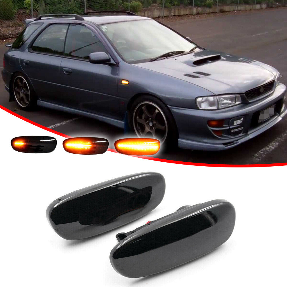For 1993-01 for Subaru Impreza: Sequential smoke fender LED side marker lights flashing
