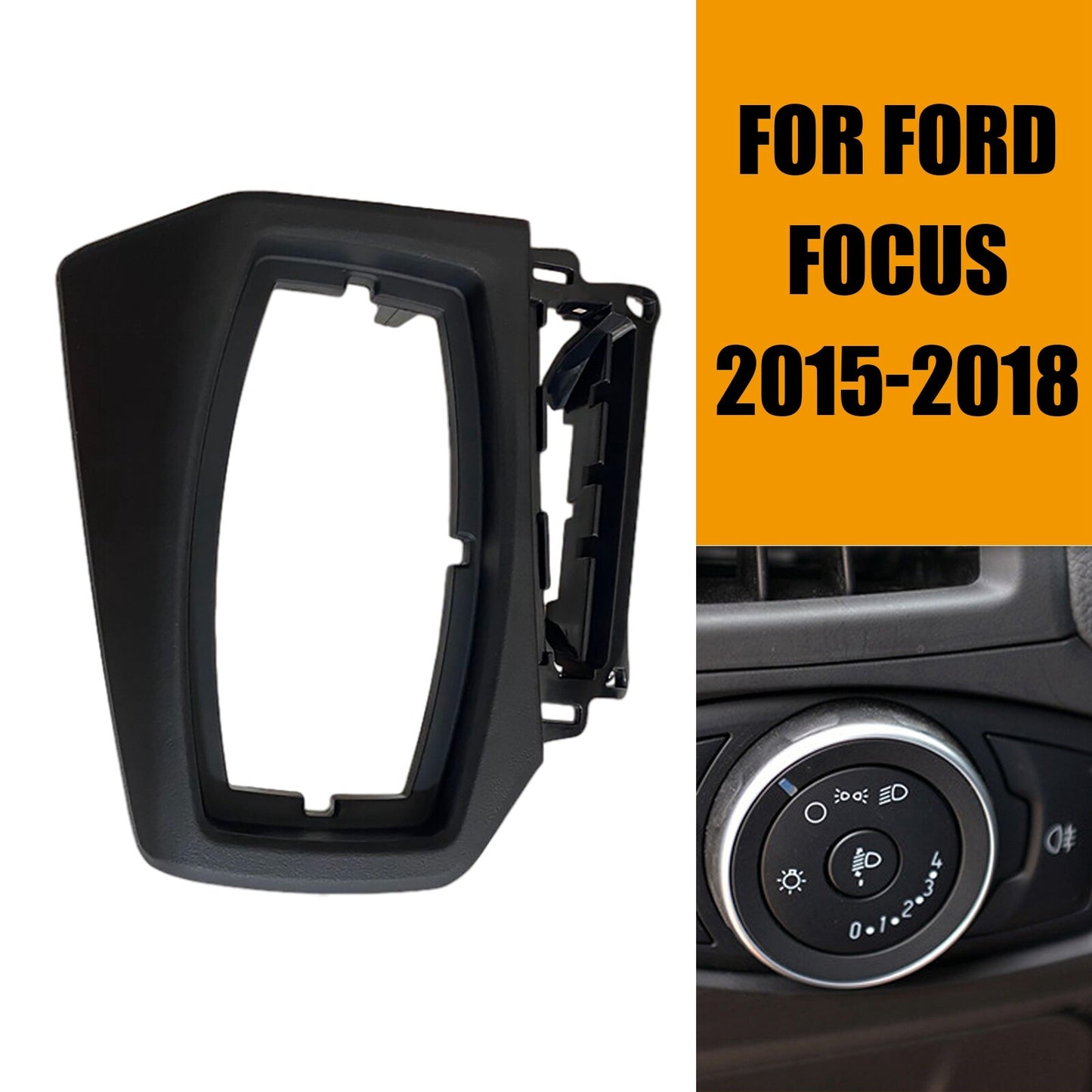 Car headlight switch control cover trim frame for Ford Focus 2015 2016 - 2018 AT