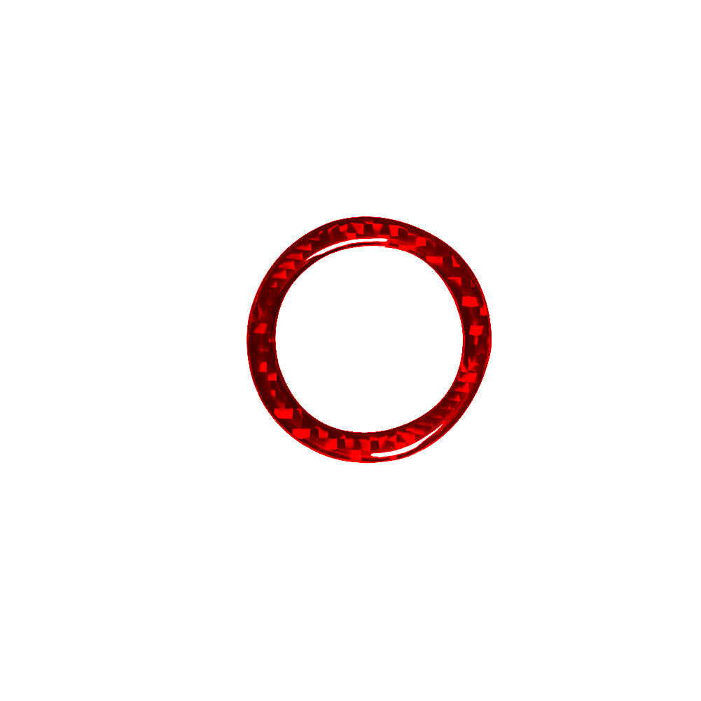 Red Carbon Fiber 4WD Switch Button Ring Trim for Mitsubishi Outlander 2014-2016