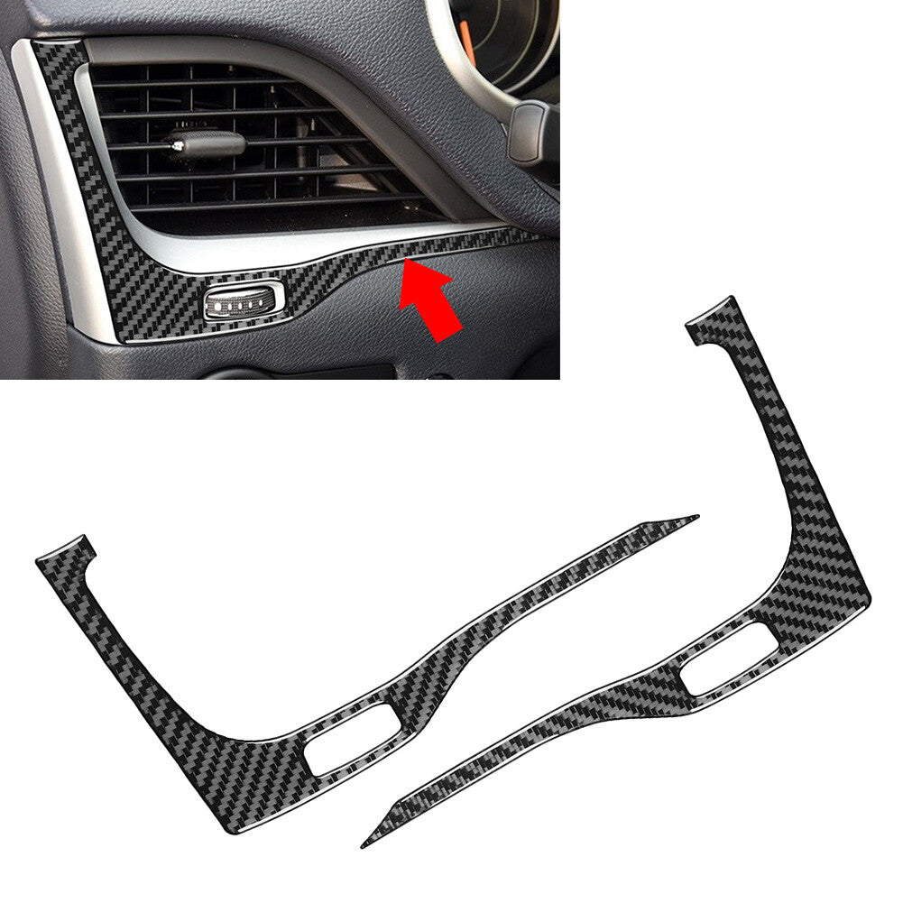 Black Dashboard Side Air Vent Outlet Cover Trim for Jeep Cherokee 2014-2023