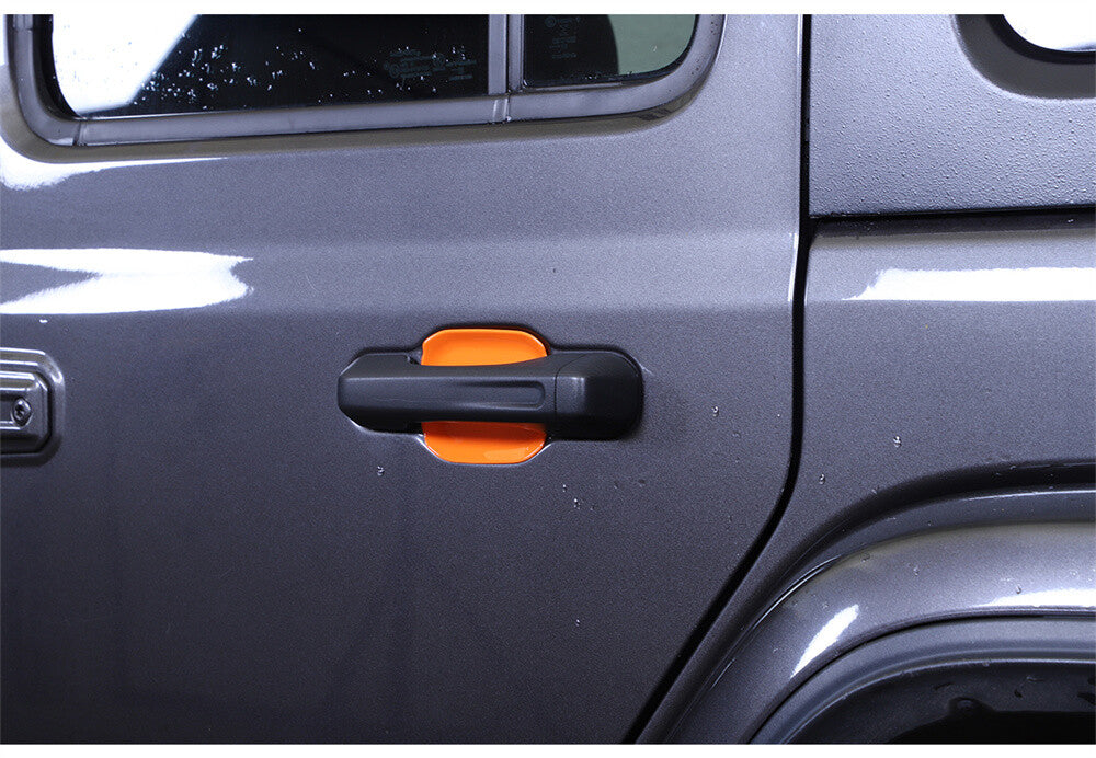 Orange ABS Tailgate  Door Handle Bowl Cover for Jeep for Wrangler JL 2-Door 2018-22