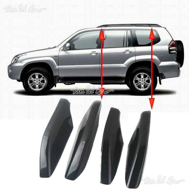 Glossy Black Roof Luggage Rack End Cap Cover for Toyota Prado FJ/LC120 2003-2009