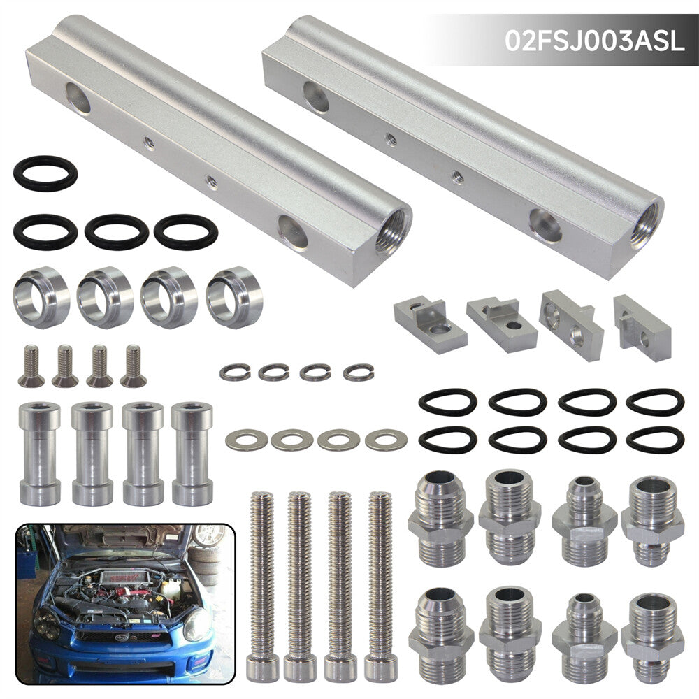 Oil Fuel Injector Rail w/ Fitting Kit for Subaru Impreza WRX STI EJ20 EJ25 SL
