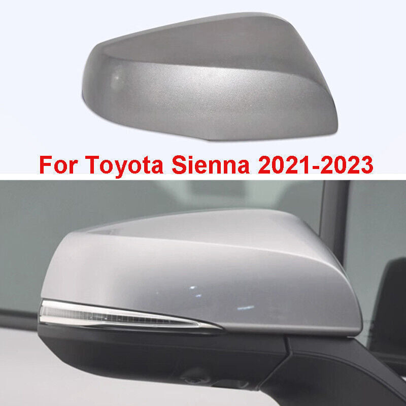 Silver RH Rearview Side Wing Mirror Shell Cover Cap for Toyota for Sienna 2021-2023