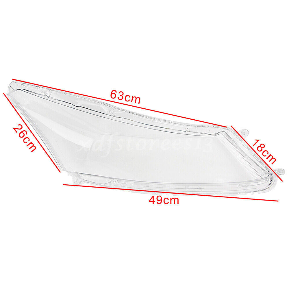 Pair Left Right Headlight Cover Headlamp Lens Lense For 2008-2012 for Honda for Accord