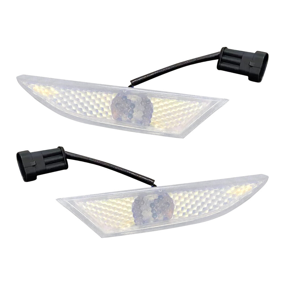 2X Front Clear Side Marker Indicator Lens Left+Right Fits For Gallardo 2004-2014