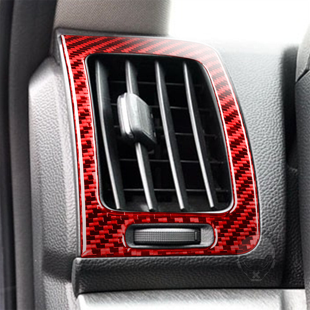 Red Carbon Fiber Side Air Vent Outlet Cover Fit for Infiniti G37 Sedan 2007-2013
