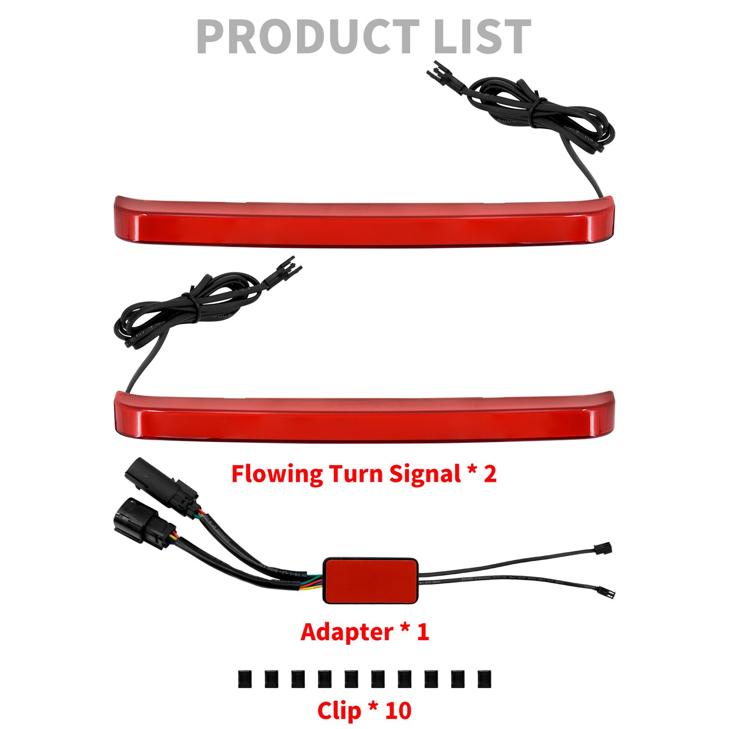 Saddlebag Brake Turn Signal LED Light Red Lens for Harley Electra Road Glide 14+