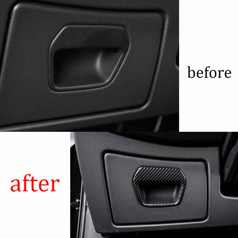 for Audi A6 A7 2019-24 Carbon Fiber Look Main driver Storage Box Handle Sticker