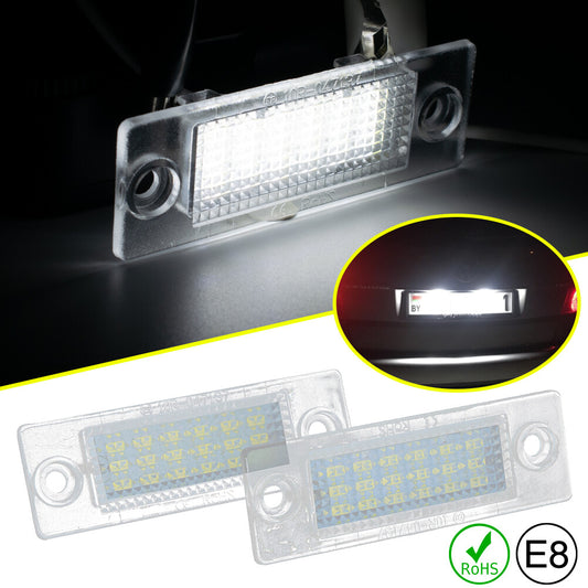 2PC Cars LED License Number Plate Lights for VW T5 Caddy Touran for Golf plus for Passat