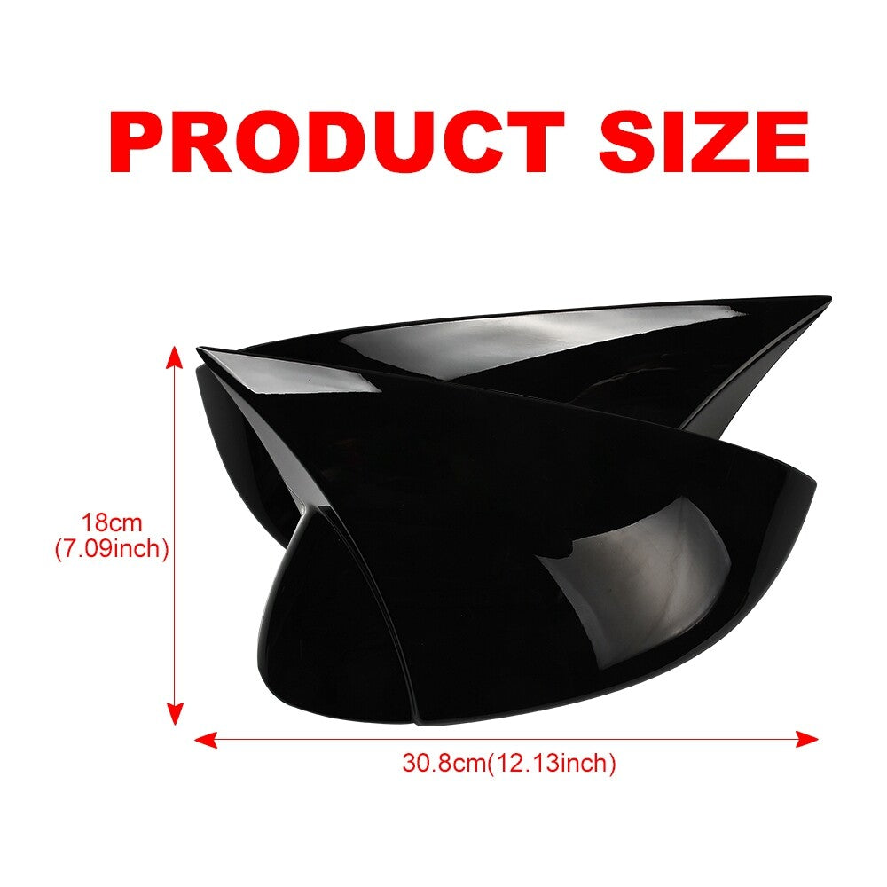Glossy Black 2pcs Car Side Mirror Covers For 2021-2023 for VW for Golf MK8 GTI GTD