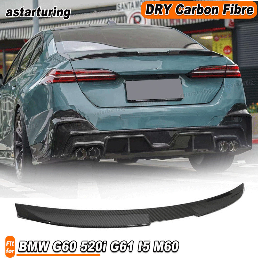 Fit for BMW G60 G61 530i 540i i5 2024-25 DRY CARBON Rear Trunk Spoiler Wing Lip