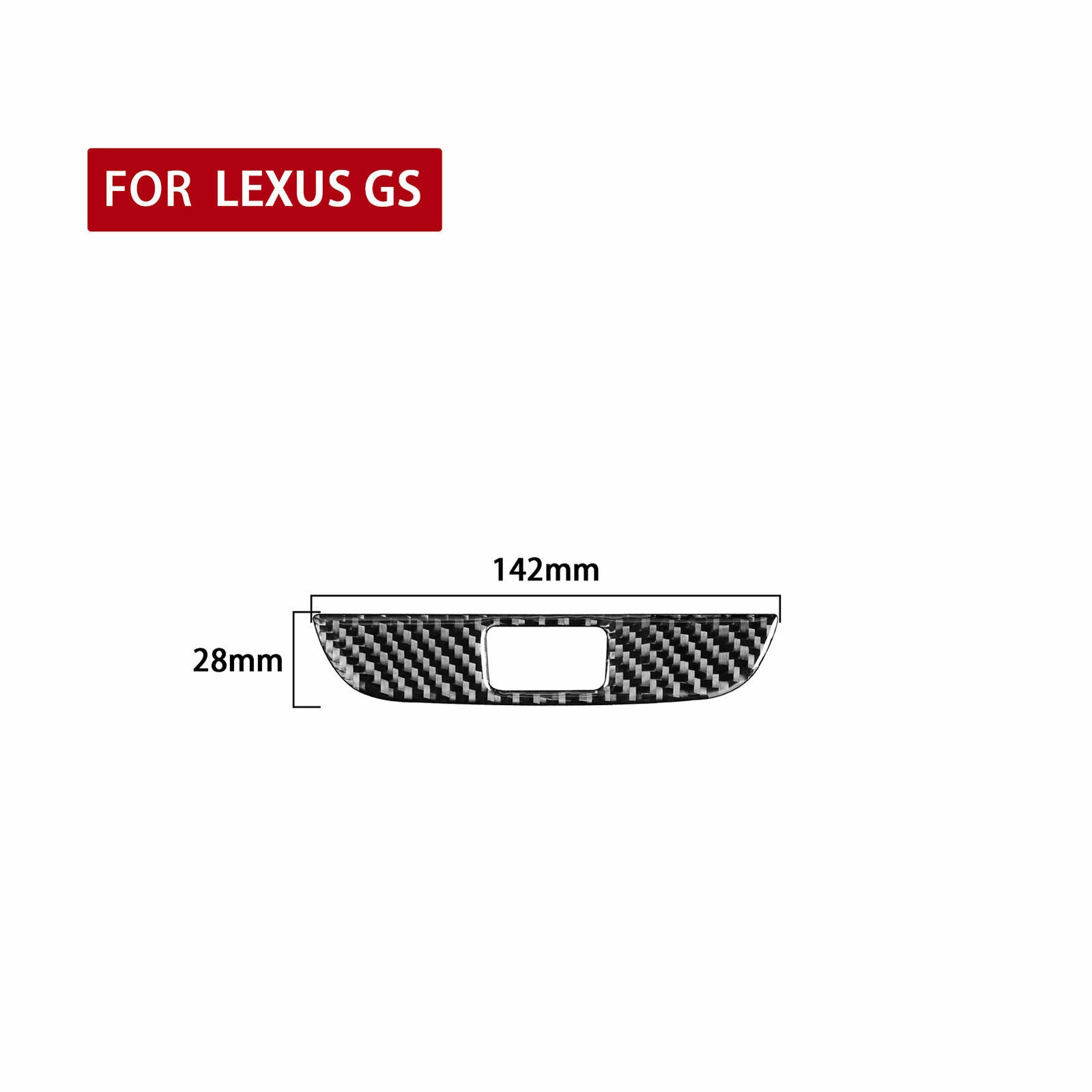 Carbon Fiber Interior Emergency Light Switch Cover Trim Fit for Lexus GS 2006-11