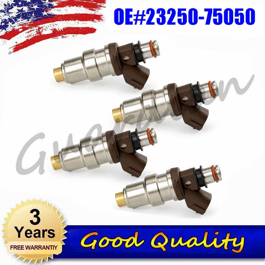 4-pack fuel injectors 23250-75050, new replacement parts for Toyota 4Runner T100 TACOMA