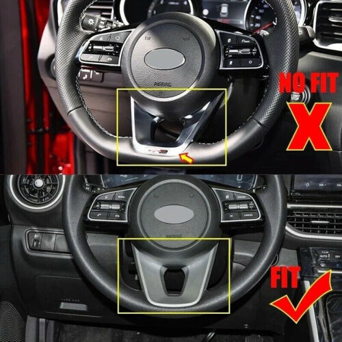 for Kia Forte K3 2019-2023 Carbon Fiber Color Steering Wheel Frame Cover Trim 2