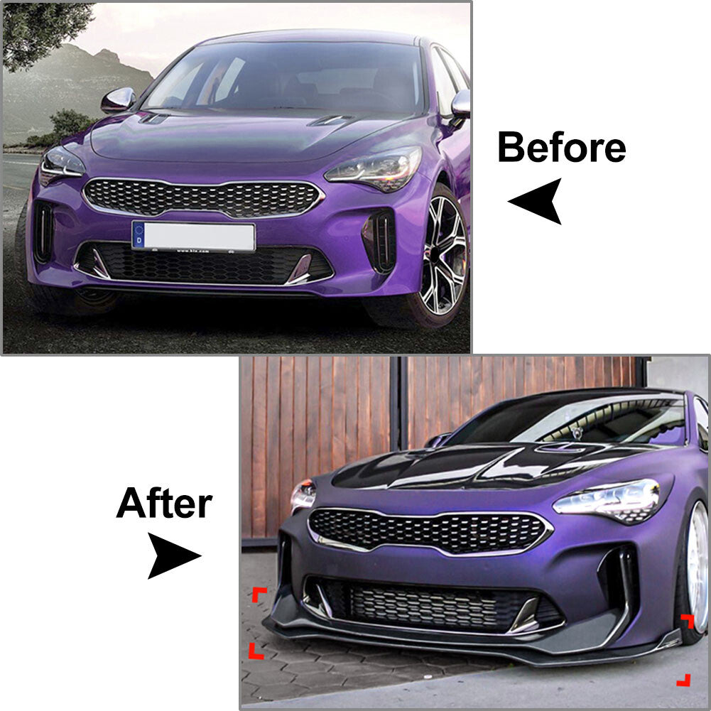 for Kia Stinger GT 2018-2023 2019 2020 Front Bumper Spoiler Splitter Lip