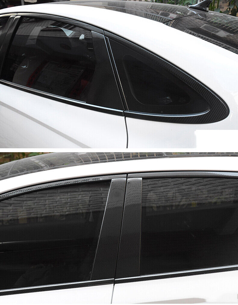 for Hyundai Sonata 2020-2023 Carbon Fiber Steel Window Pillar Post Cover Trim10