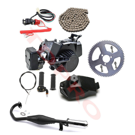 2-stroke 47cc/49cc engine motor kit for scooters, pocket bikes, four-wheeled vehicles