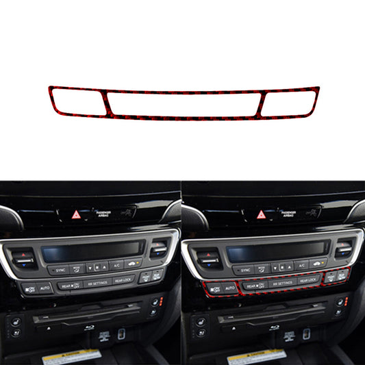 Red Carbon Fiber A/C Climate Below Frame Trim for Honda Ridgeline 2017-2020