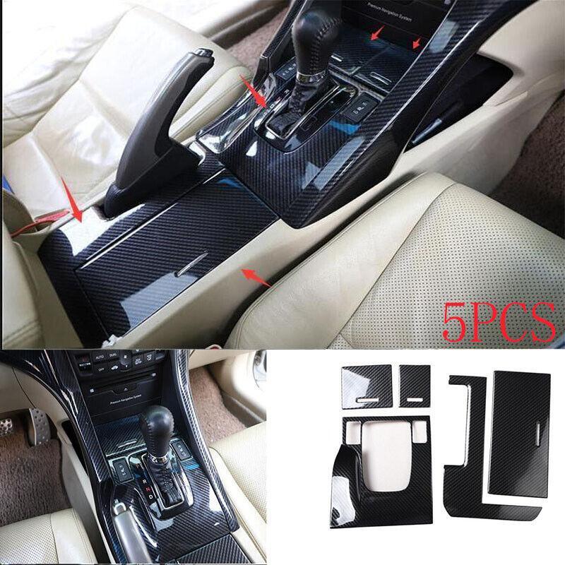 Carbon Fiber ABS Central Console Gear Shift Panel Trim for Acura TSX 2009-2014