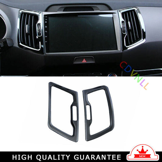 Middle Air Outlet Vent Cover Trim 2 for Kia Sportage R GL 2011-2016 Black Steel
